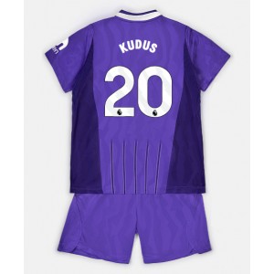 Tottenham Hotspur Mohammed Kudus #20 Jalkapallovaatteet Lasten Kolmas peliasu 2026-27 Lyhythihainen (+ Lyhyet housut)